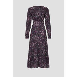 Area Stars RTR Tiered Long-Sleeve Floral Maxi Dress Sz XS Moody Floral Bloomcore